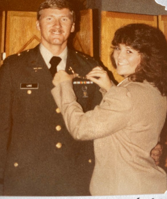 DeeDee Lake with her husband Seth during their years as an Army family